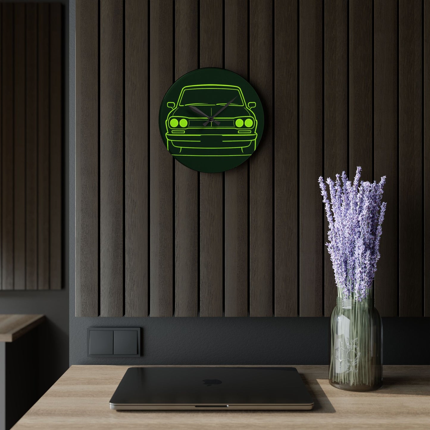 Neon Classic Suka Acrylic Wall Clock