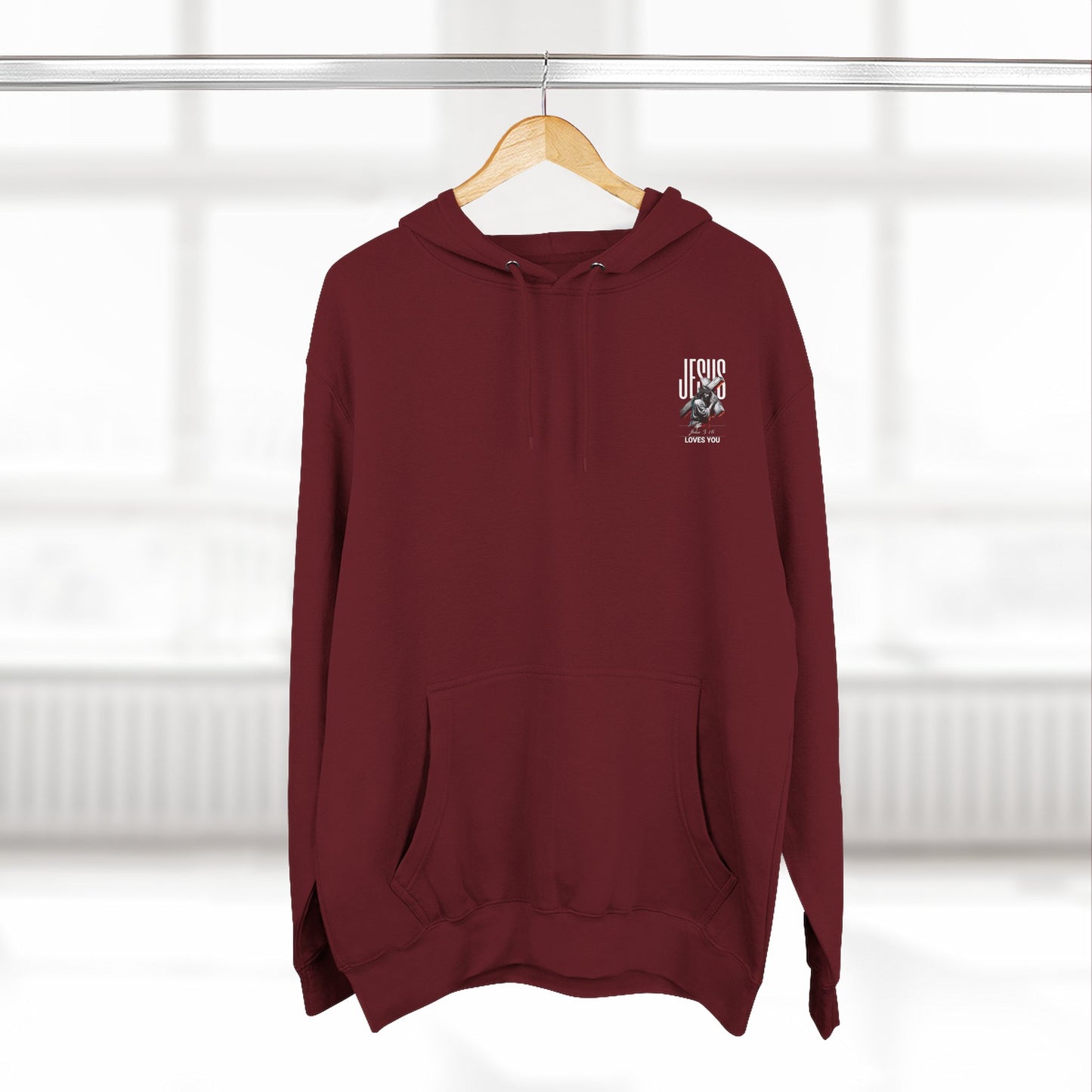Angel Statue Graphic Hoodie — 'Sanctified, Saved' Vintage Art Streetwear