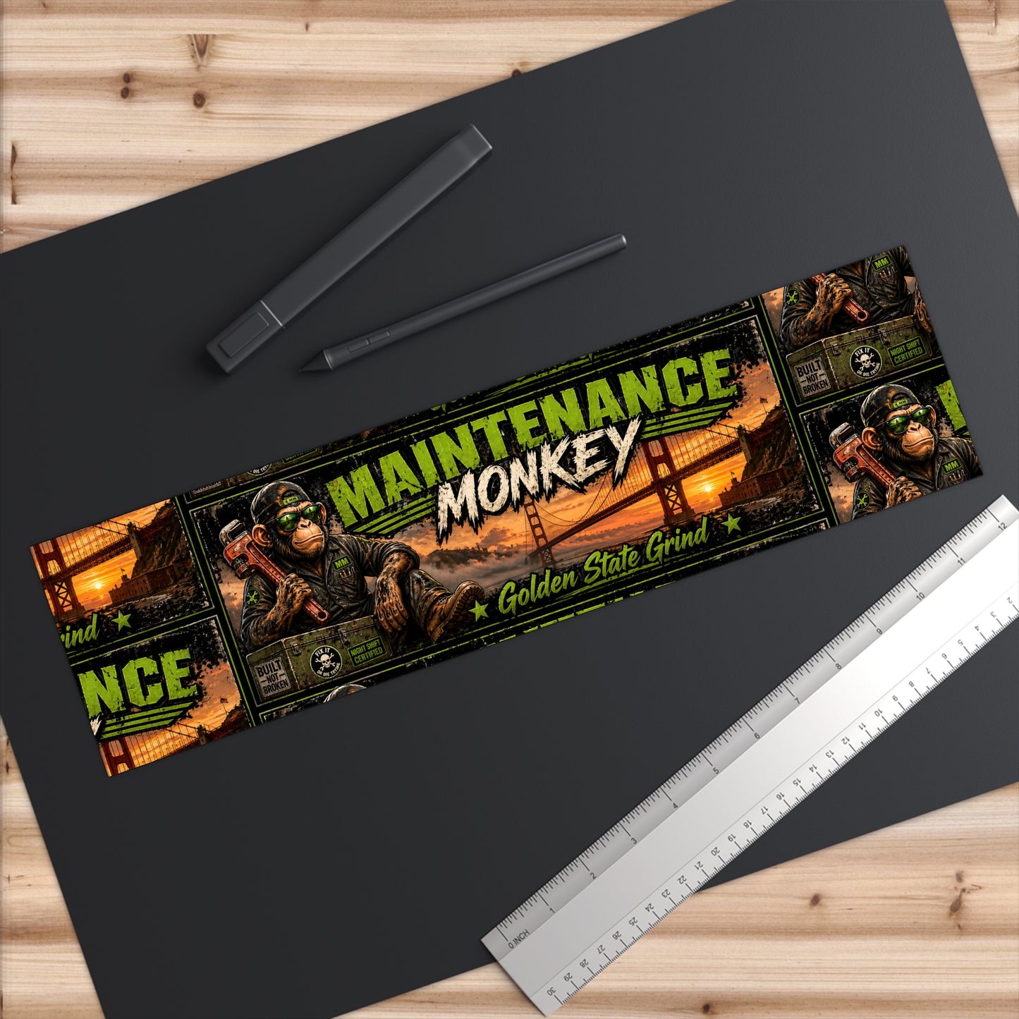 Maintenance Monkey Bumper Sticker — Golden State Grind Automotive Decal