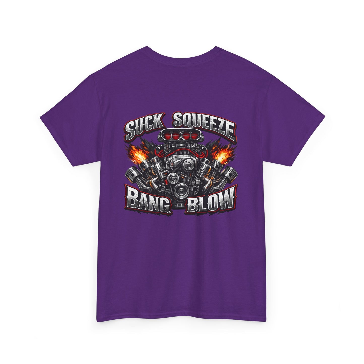 Engine V8 Graphic Tee — "Suck Squeeze Bang Blow"