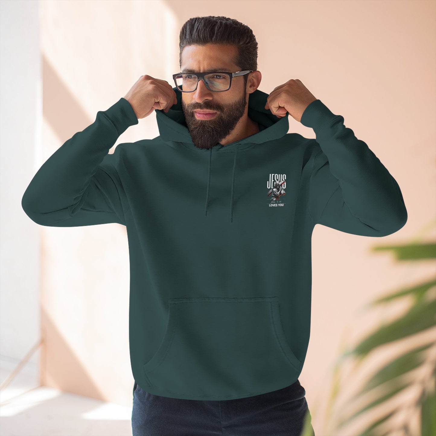 Angel Statue Graphic Hoodie — 'Sanctified, Saved' Vintage Art Streetwear