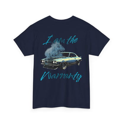 Vintage Muscle Car Tee — “I am the Warranty” Graphic T-Shirt