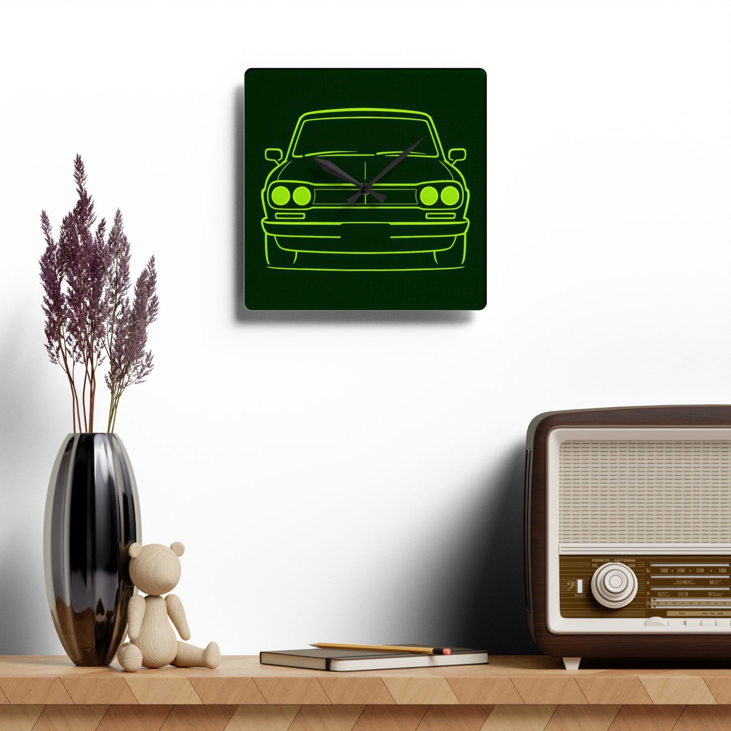 Neon Classic Suka Acrylic Wall Clock