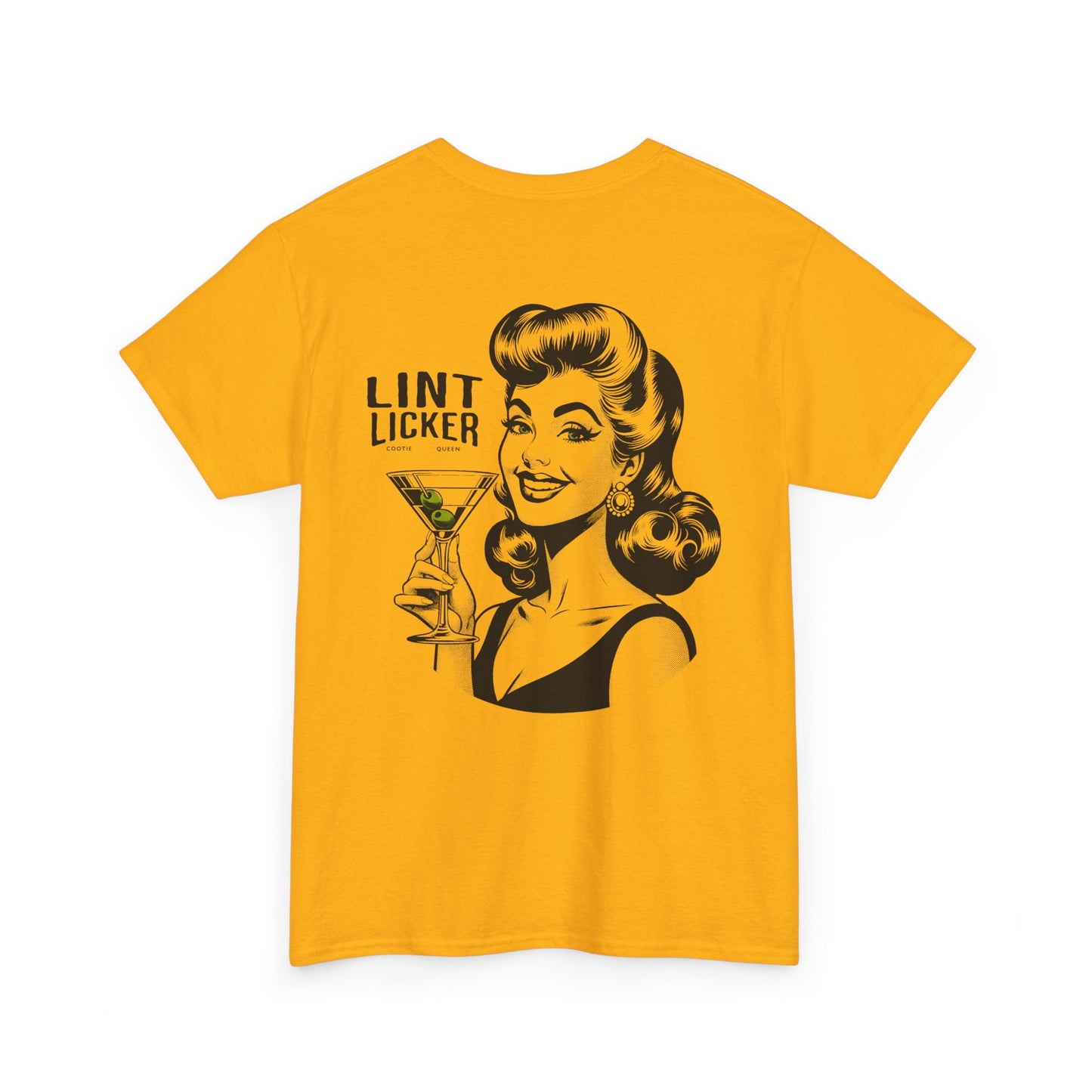 T-Shirt — 'Lint Licker' Retro Pinup Tee (Vintage Cocktail Graphic)
