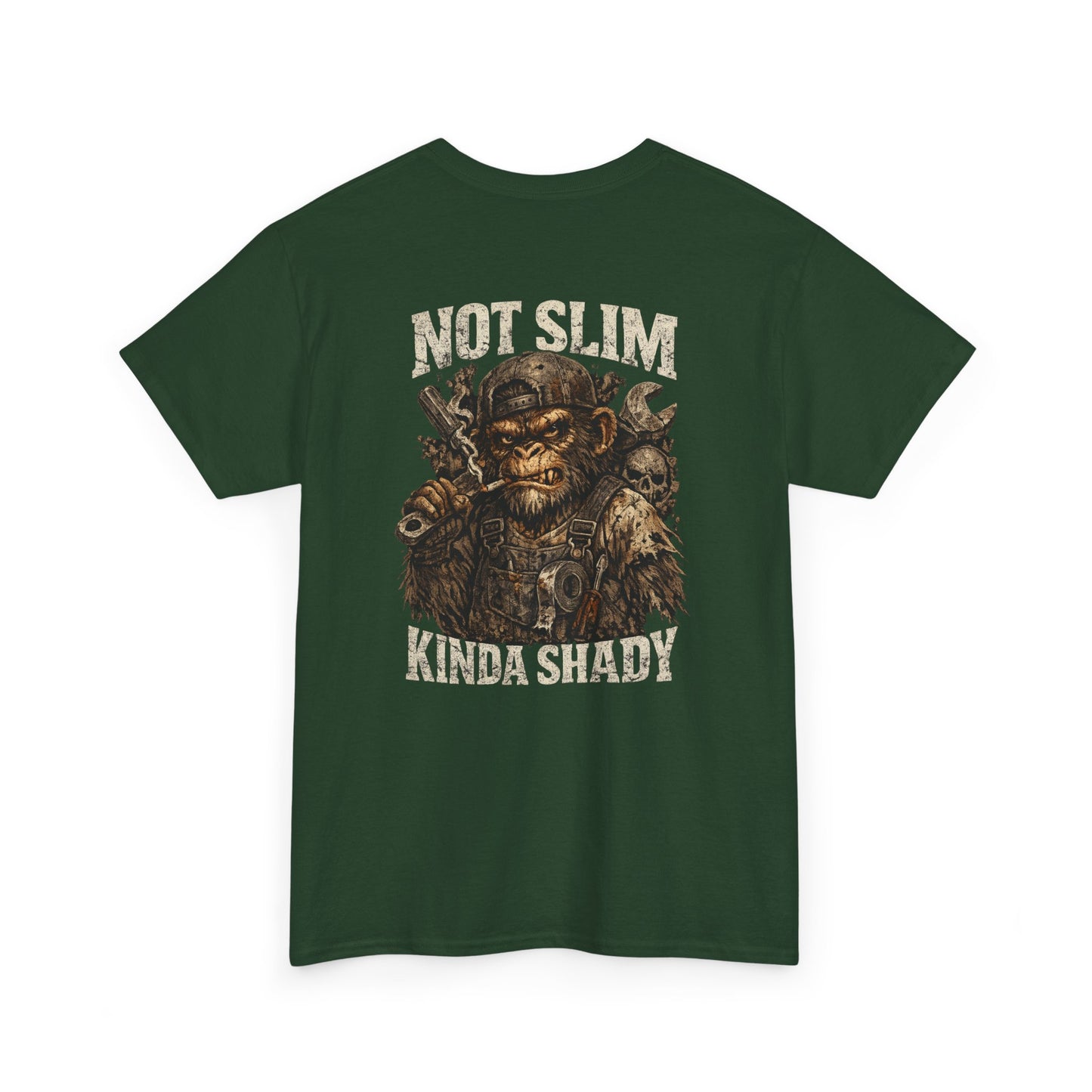 Graphic Tee - "Not Slim Kinda Shady" Vintage Monkey Skull Design
