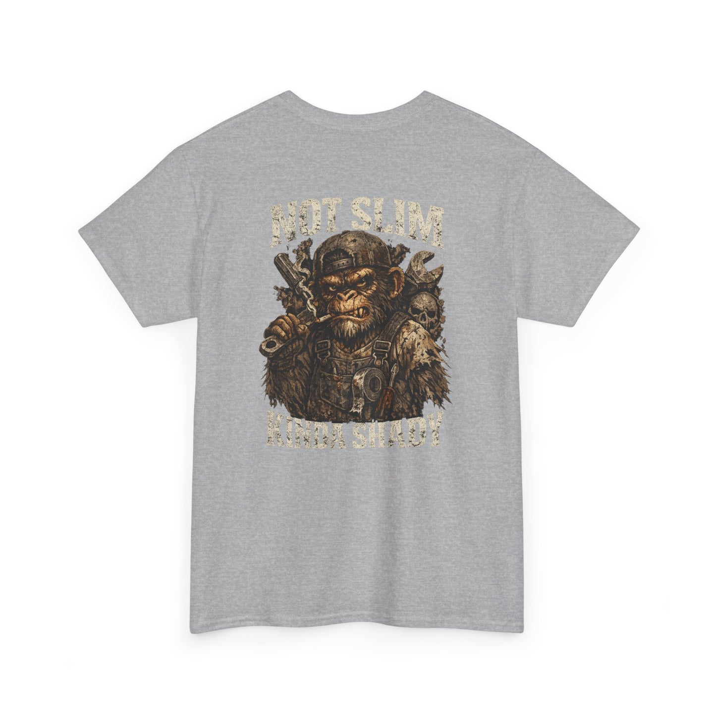 Graphic Tee - "Not Slim Kinda Shady" Vintage Monkey Skull Design
