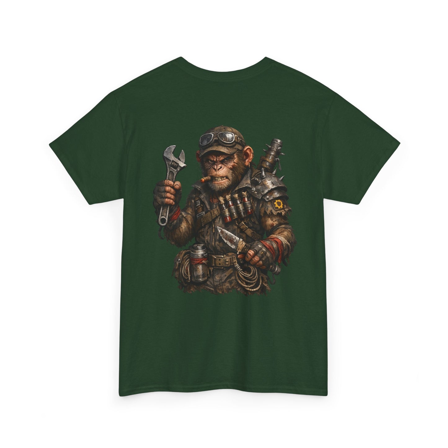 Mechanic Monkey Graphic Tee — Steampunk Toolmaster Backprint