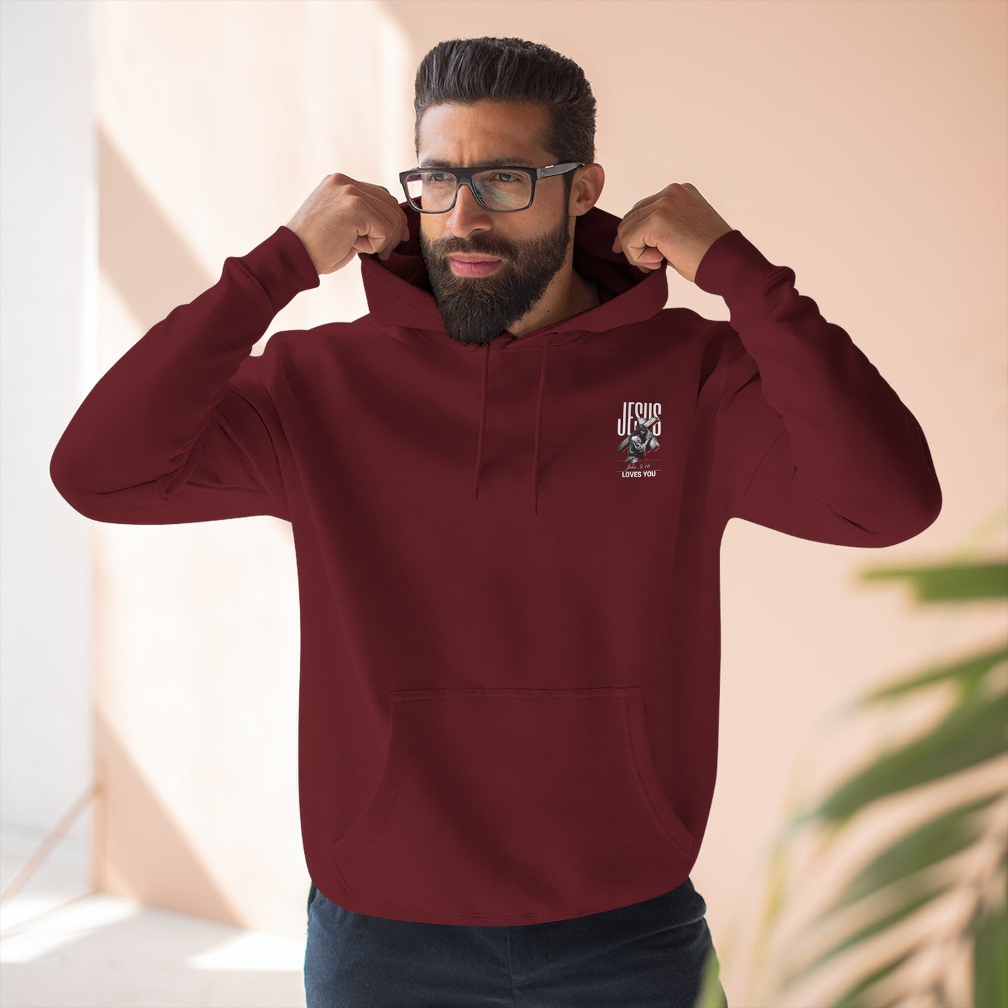 Angel Statue Graphic Hoodie — 'Sanctified, Saved' Vintage Art Streetwear