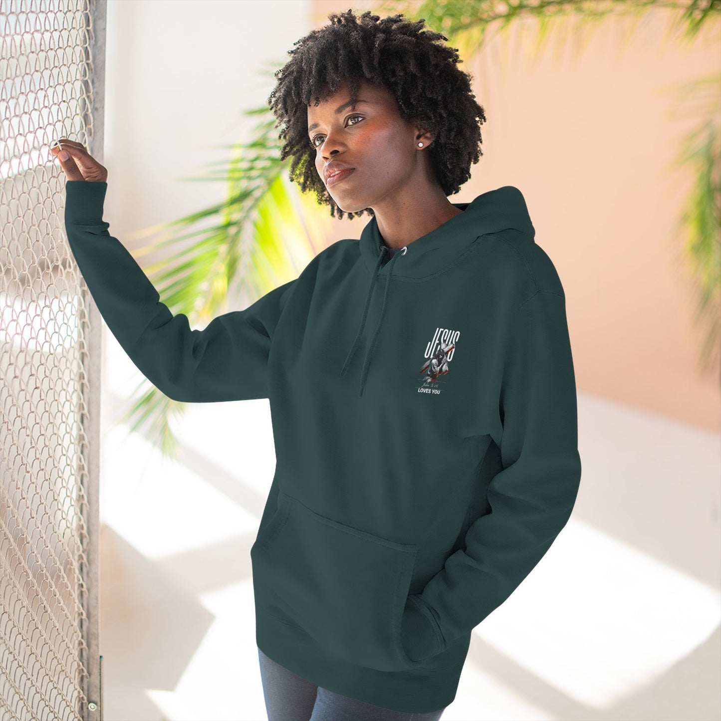 Angel Statue Graphic Hoodie — 'Sanctified, Saved' Vintage Art Streetwear