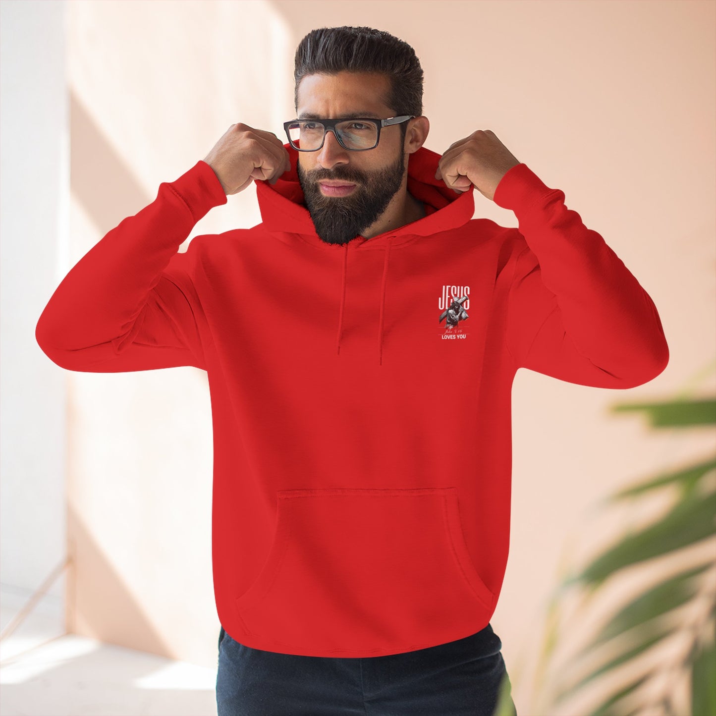 Angel Statue Graphic Hoodie — 'Sanctified, Saved' Vintage Art Streetwear