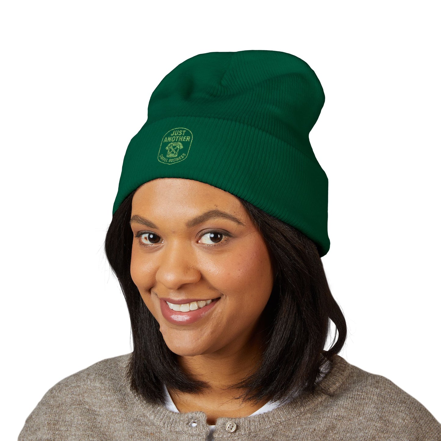 Embroidered Cuffed Beanie — Just Another Small Business
