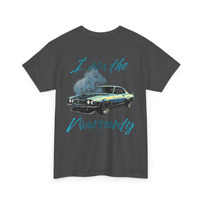 Vintage Muscle Car Tee — “I am the Warranty” Graphic T-Shirt