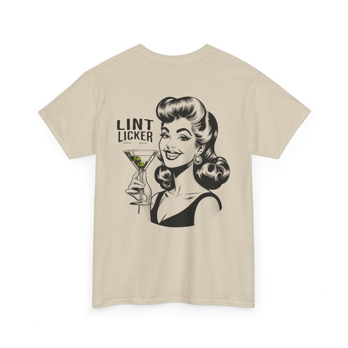 T-Shirt — 'Lint Licker' Retro Pinup Tee (Vintage Cocktail Graphic)