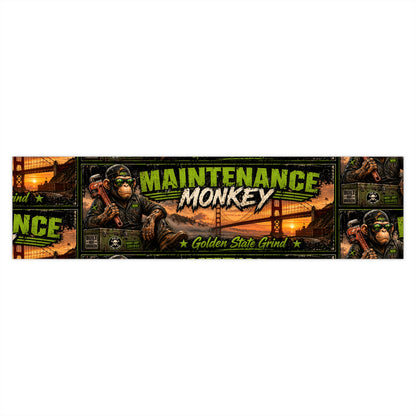Maintenance Monkey Bumper Sticker — Golden State Grind Automotive Decal