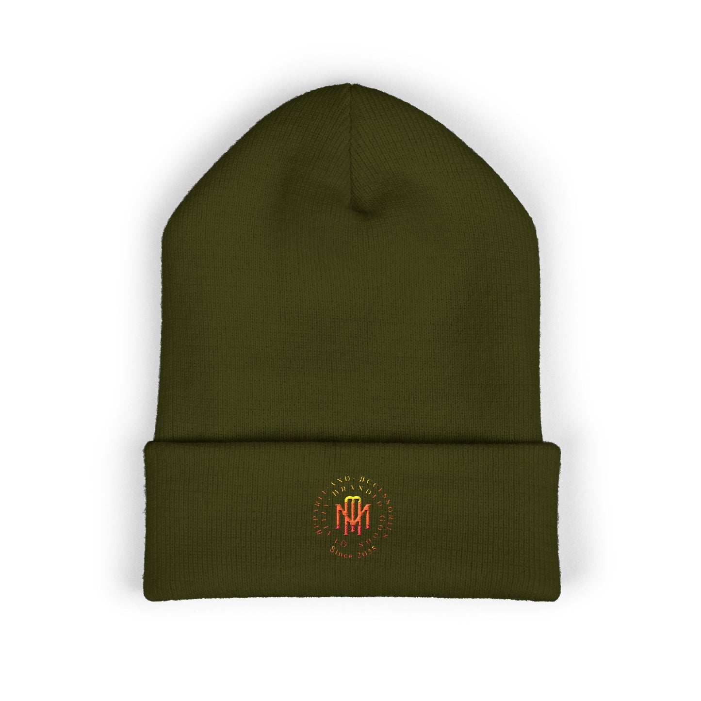 Embroidered Flame MM Beanie — Maintenance Monkey Beanie