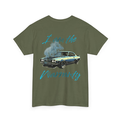 Vintage Muscle Car Tee — “I am the Warranty” Graphic T-Shirt
