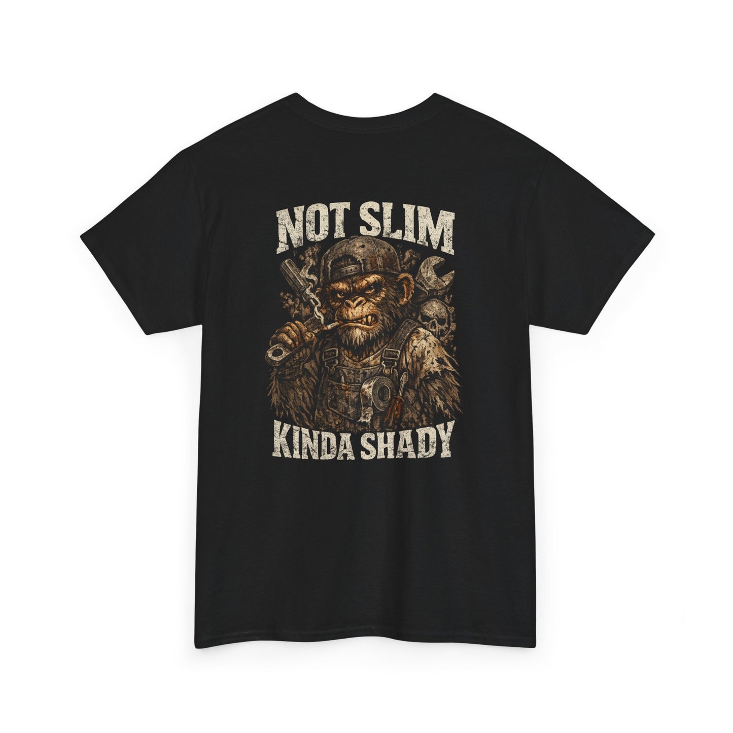 Graphic Tee - "Not Slim Kinda Shady" Vintage Monkey Skull Design