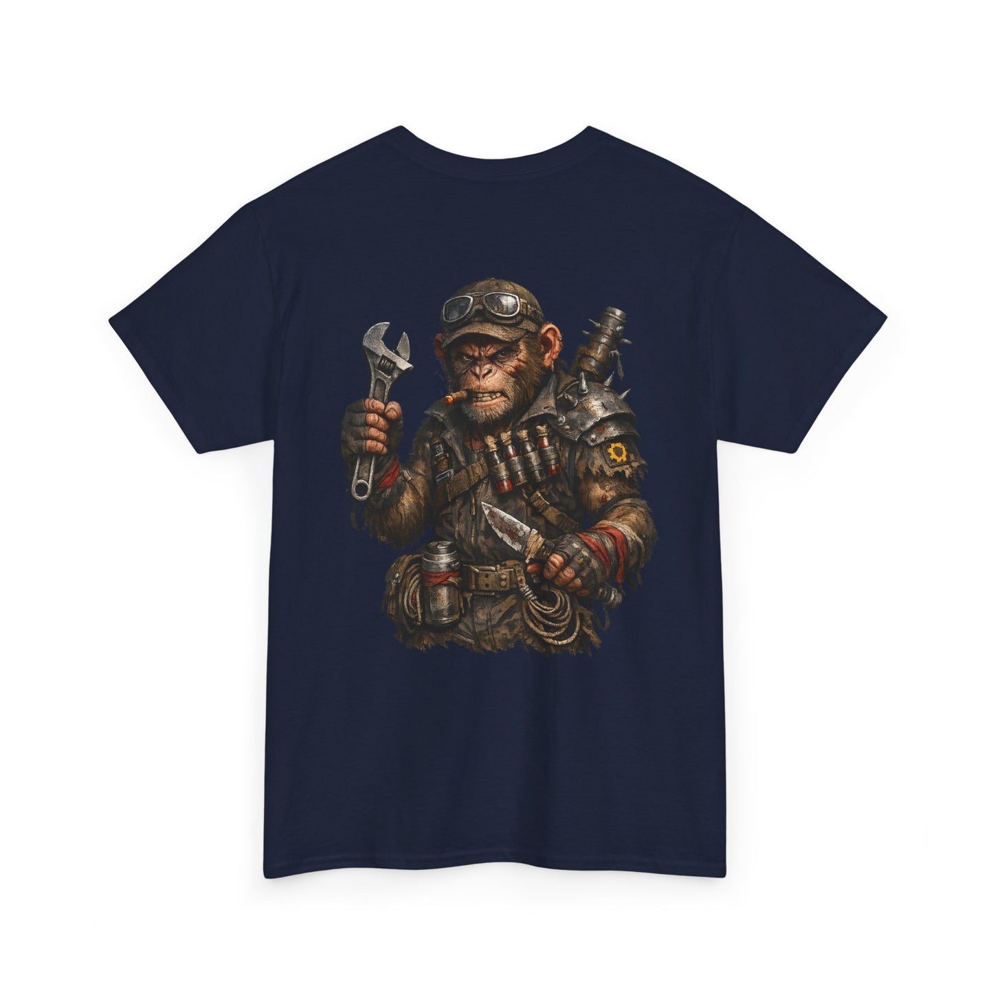 Mechanic Monkey Graphic Tee — Steampunk Toolmaster Backprint