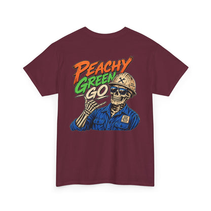 'Peachy Green Go' Skeleton Tee