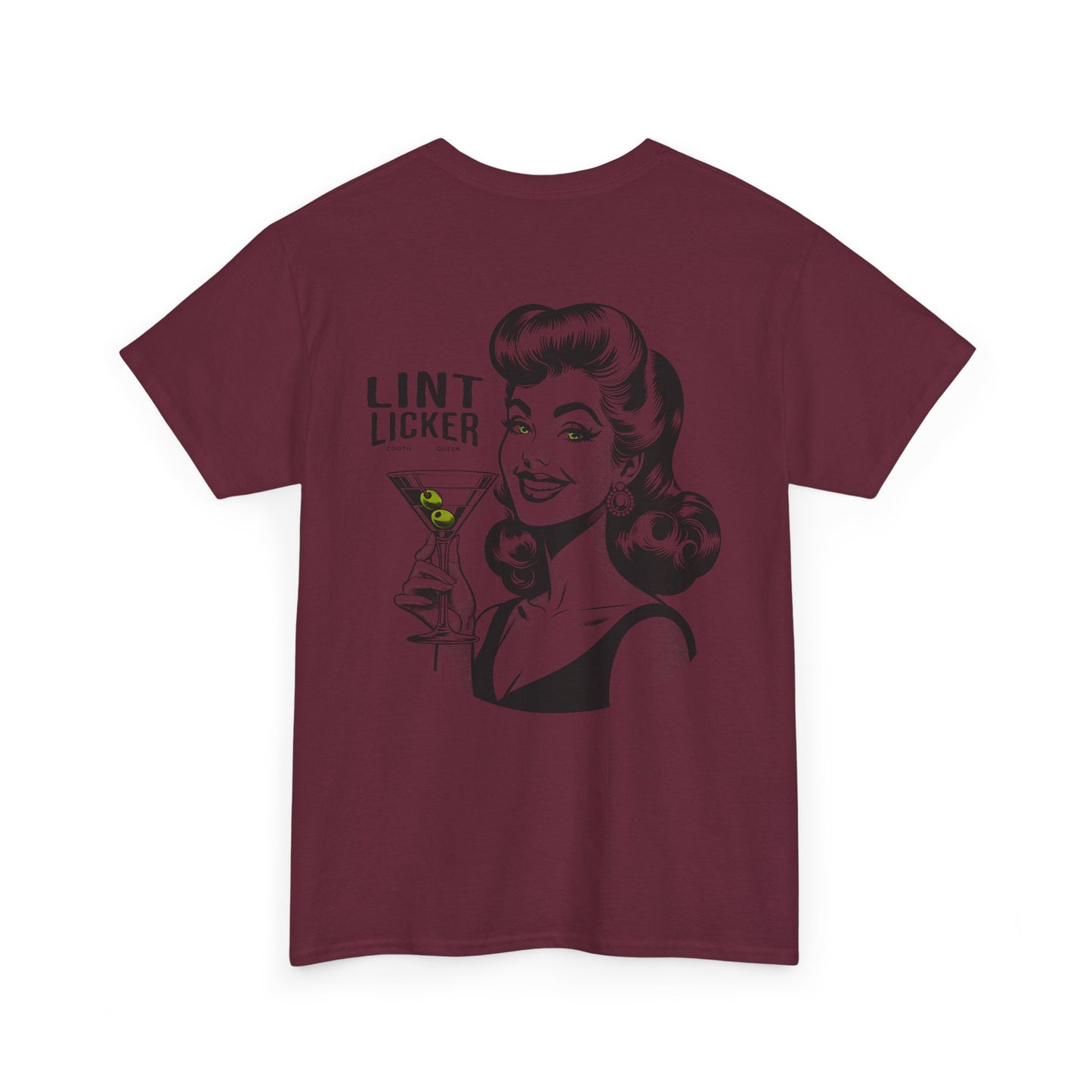 T-Shirt — 'Lint Licker' Retro Pinup Tee (Vintage Cocktail Graphic)