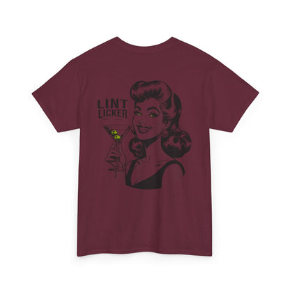 T-Shirt — 'Lint Licker' Retro Pinup Tee (Vintage Cocktail Graphic)