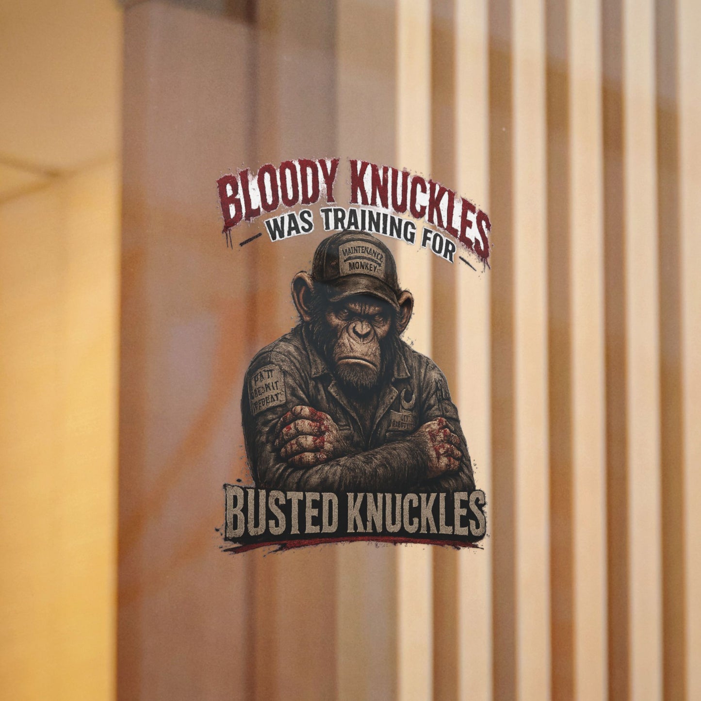 Busted Knuckles Monkey Sticker