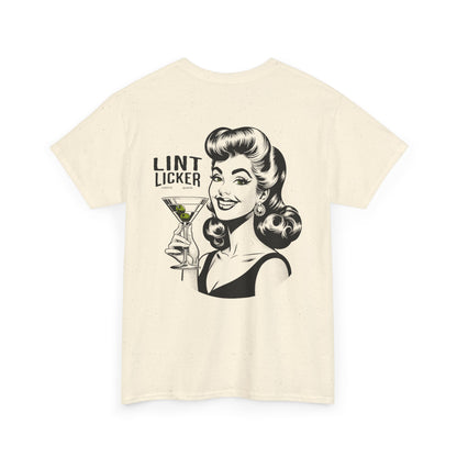 T-Shirt — 'Lint Licker' Retro Pinup Tee (Vintage Cocktail Graphic)