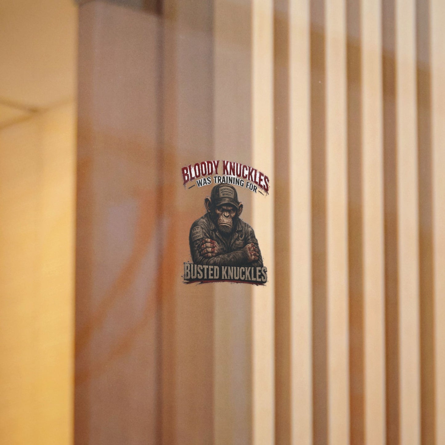 Busted Knuckles Monkey Sticker