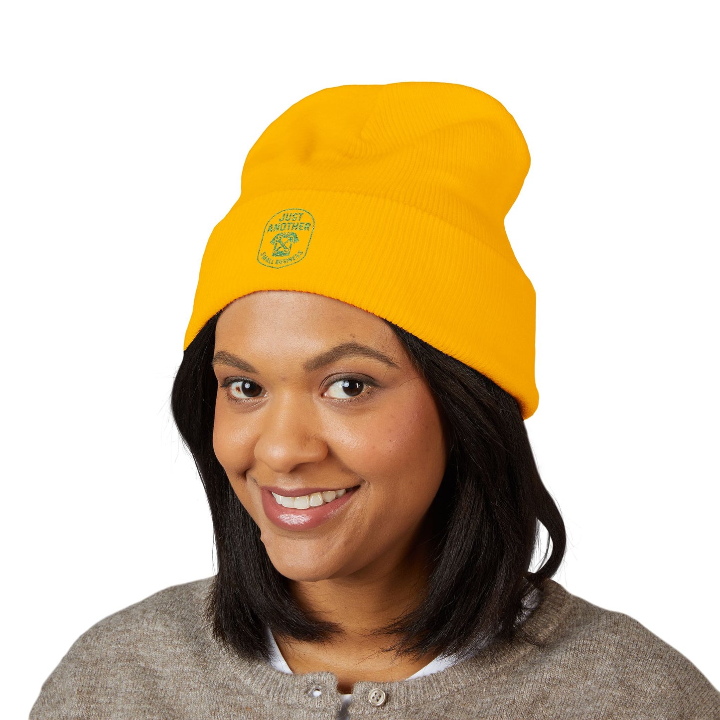 Embroidered Cuffed Beanie — Just Another Small Business