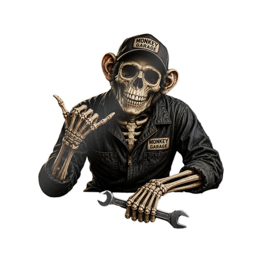 Skeleton Mechanic Die-Cut Sticker