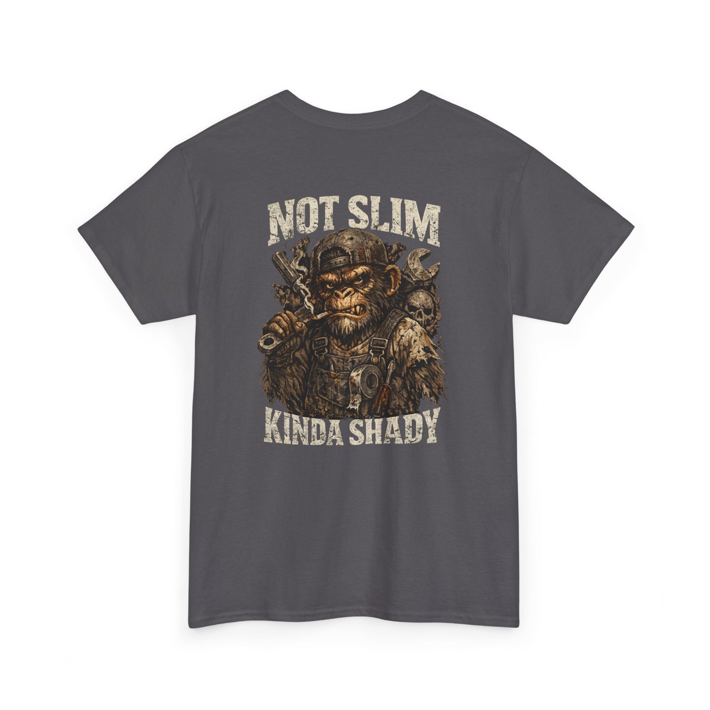 Graphic Tee - "Not Slim Kinda Shady" Vintage Monkey Skull Design