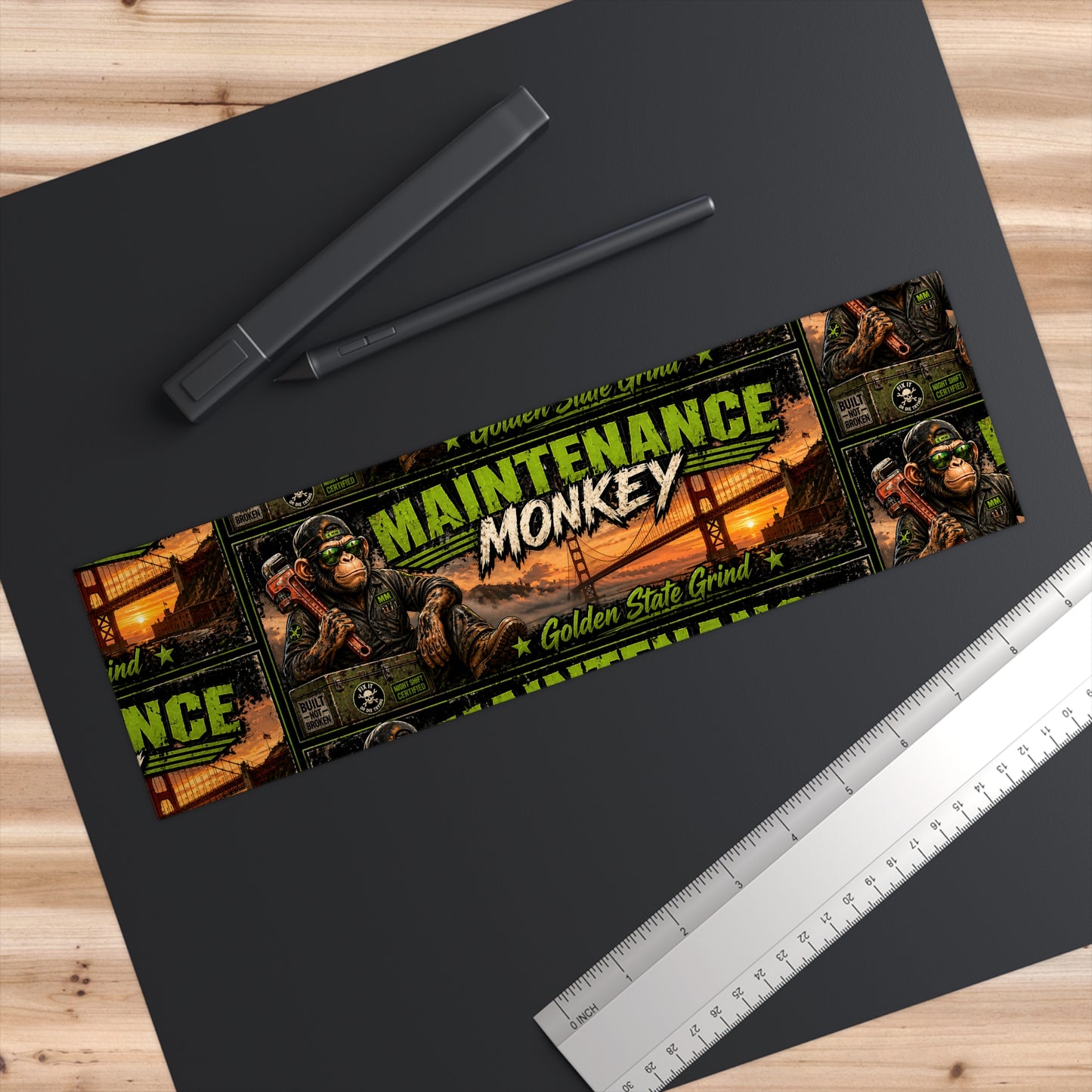 Maintenance Monkey Bumper Sticker — Golden State Grind Automotive Decal