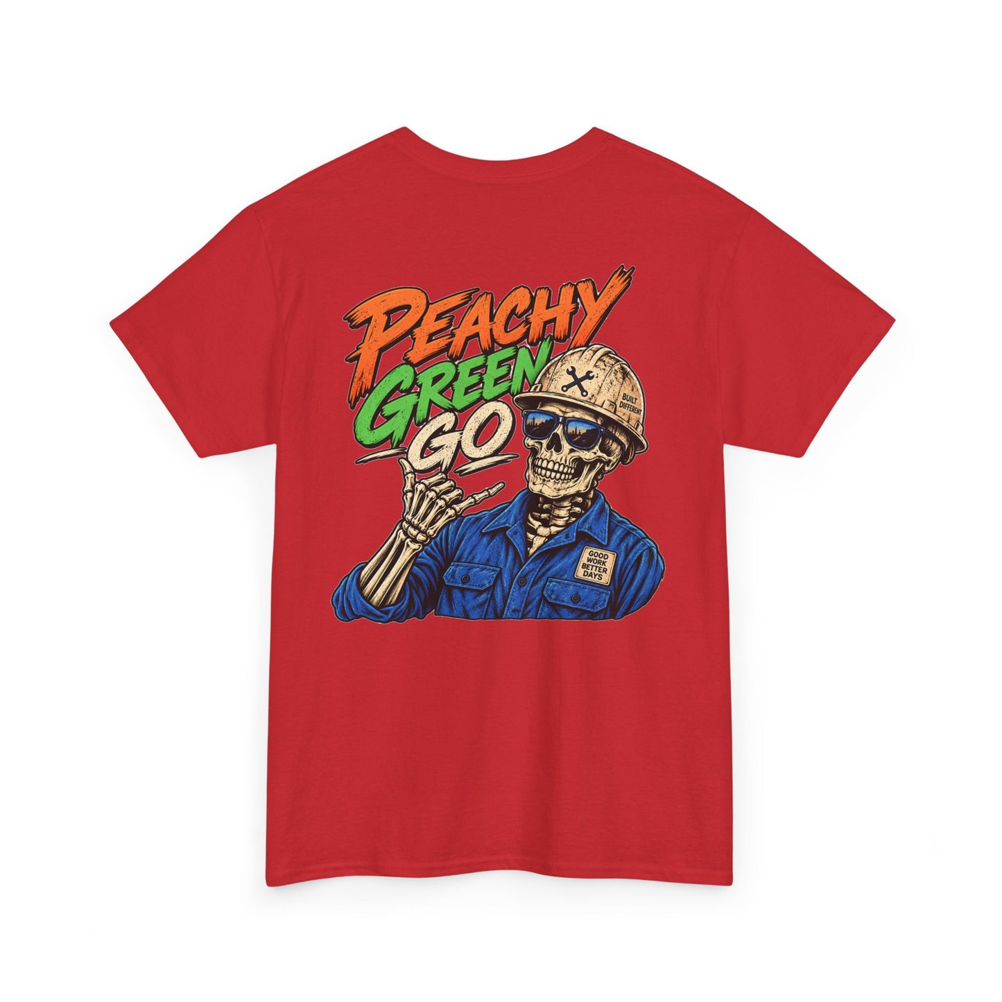 'Peachy Green Go' Skeleton Tee