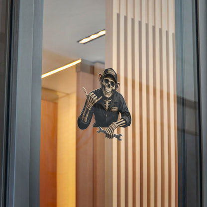 Skeleton Mechanic Die-Cut Sticker