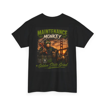 Maintenance Monkey T-Shirt — Golden State Grind Crew Tee