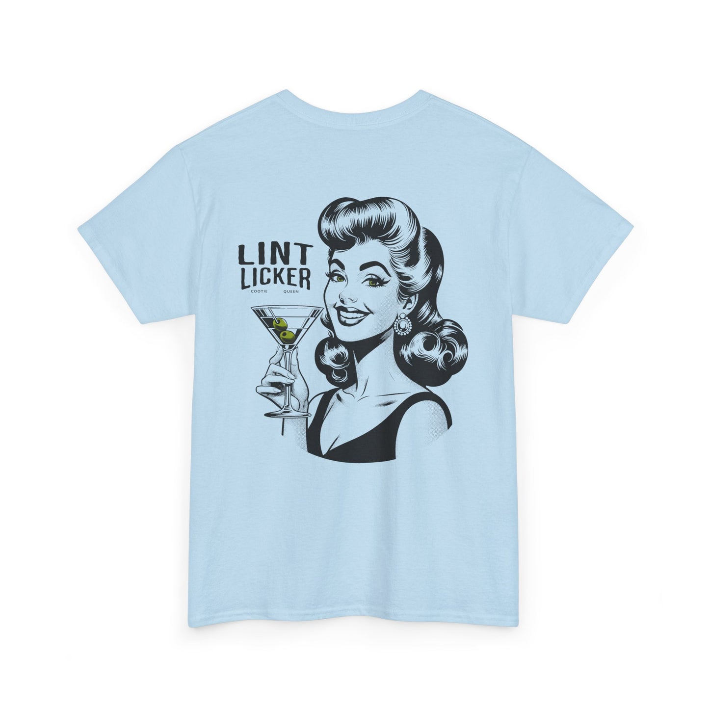 T-Shirt — 'Lint Licker' Retro Pinup Tee (Vintage Cocktail Graphic)
