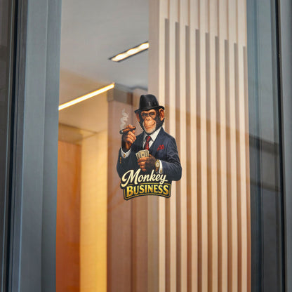 Monkey Business Die-Cut Sticker