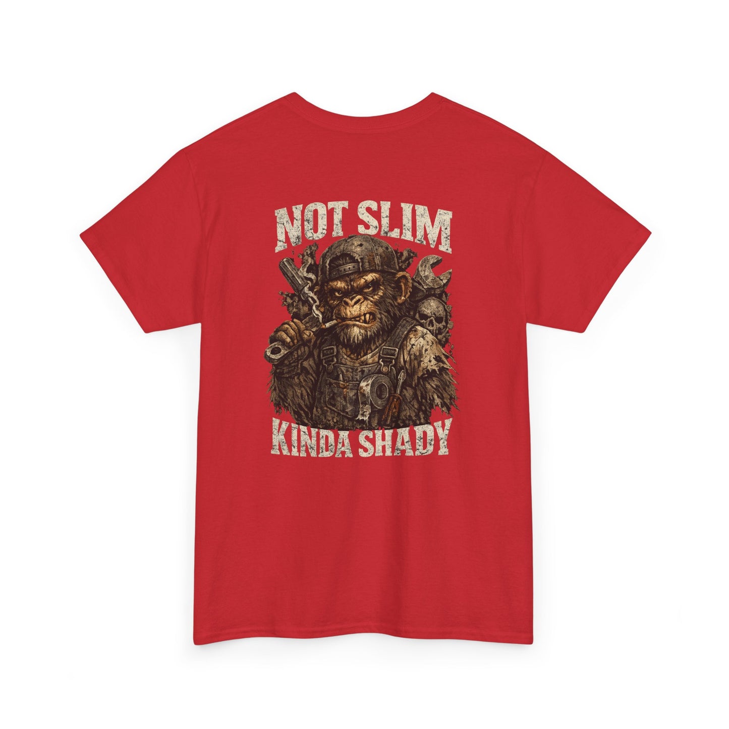 Graphic Tee - "Not Slim Kinda Shady" Vintage Monkey Skull Design