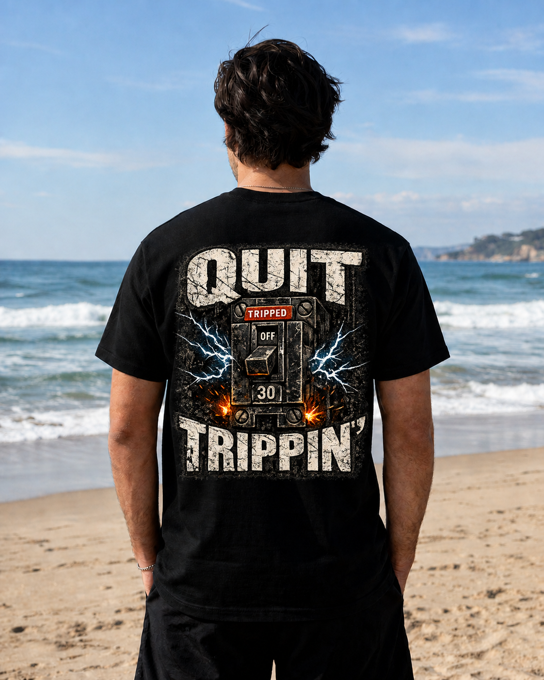 Quit Trippin' Graphic Tee — Vintage Circuit Breaker Design