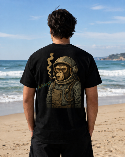 Chimp Astronaut Tee — Smoking Monkey