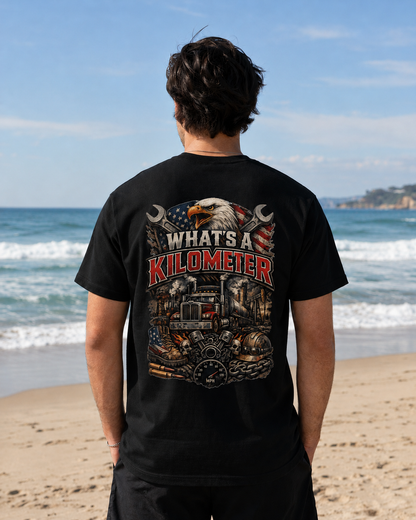 What's a Kilometer? Vintage Semi Truck T-Shirt