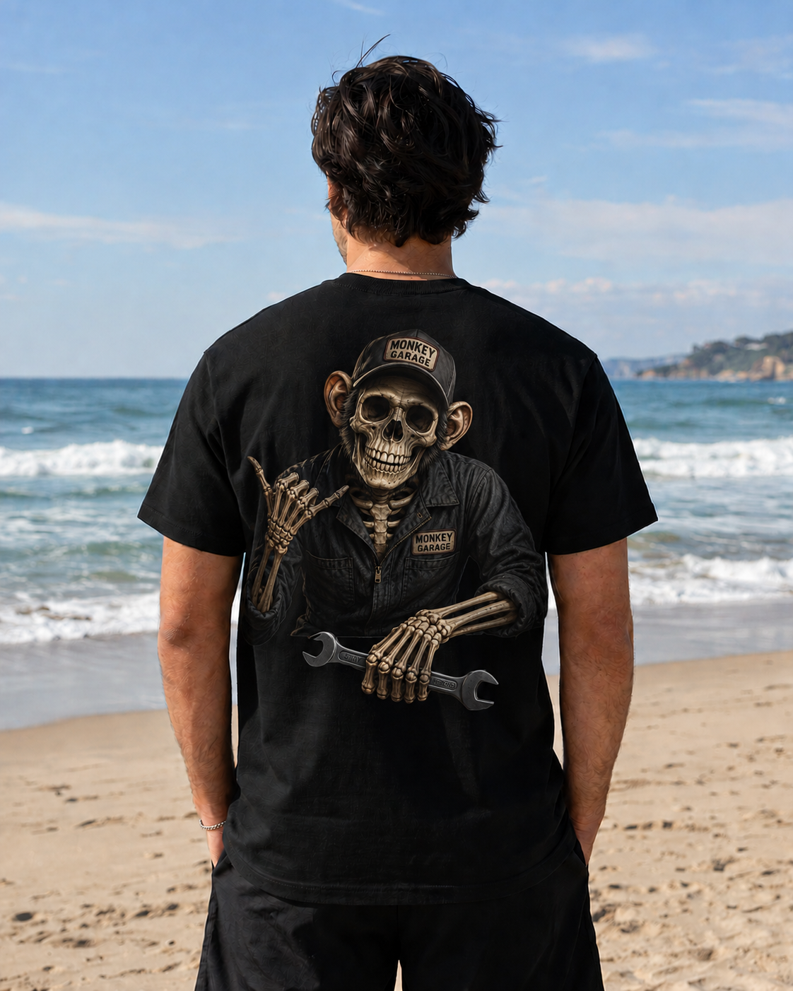 Mechanic Monkey Skeleton Tall Tee