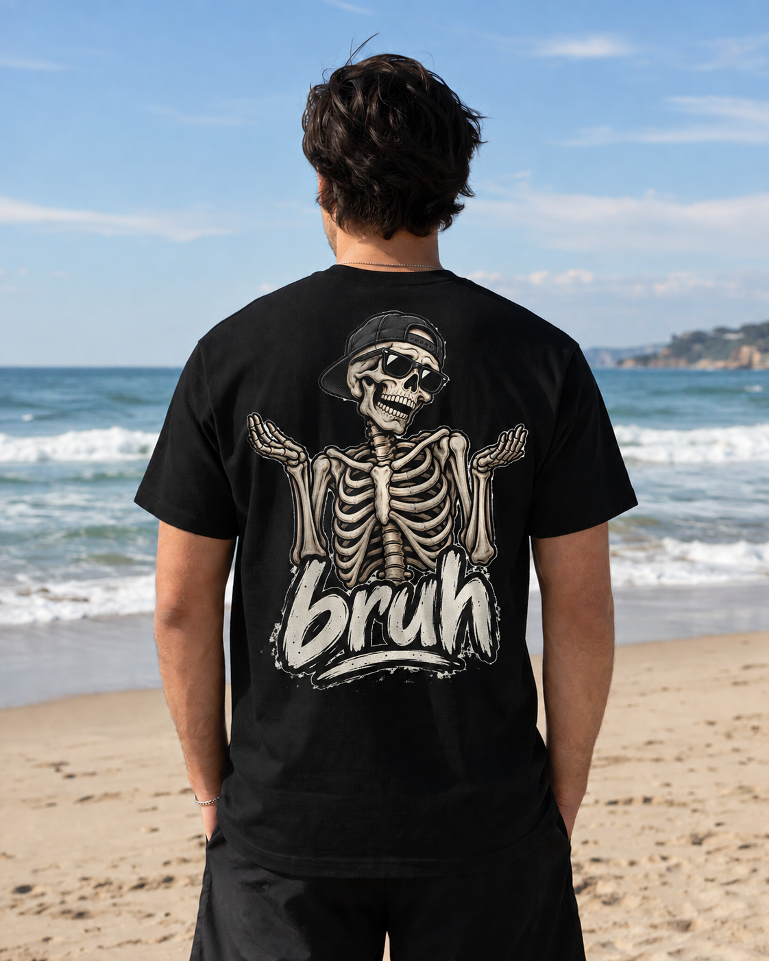 Bruh Skeleton Graphic Tee
