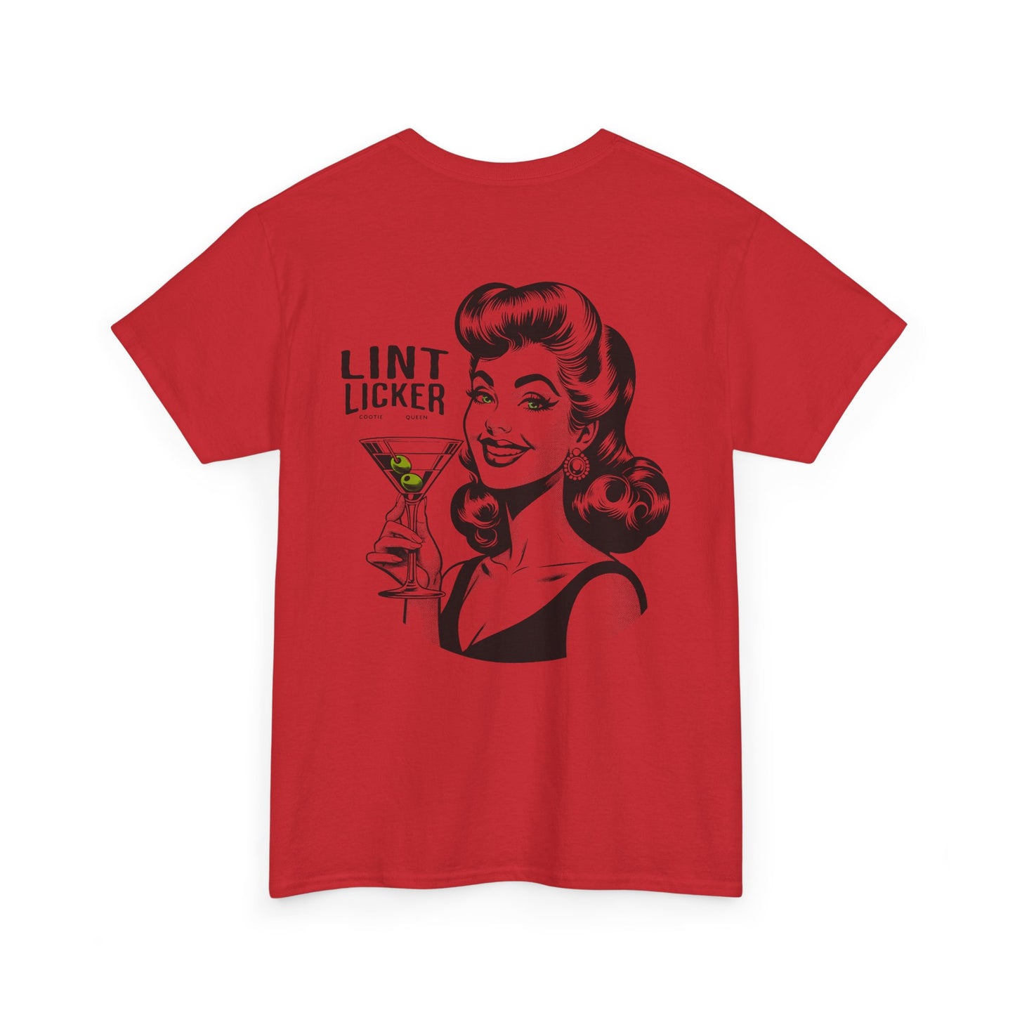 T-Shirt — 'Lint Licker' Retro Pinup Tee (Vintage Cocktail Graphic)
