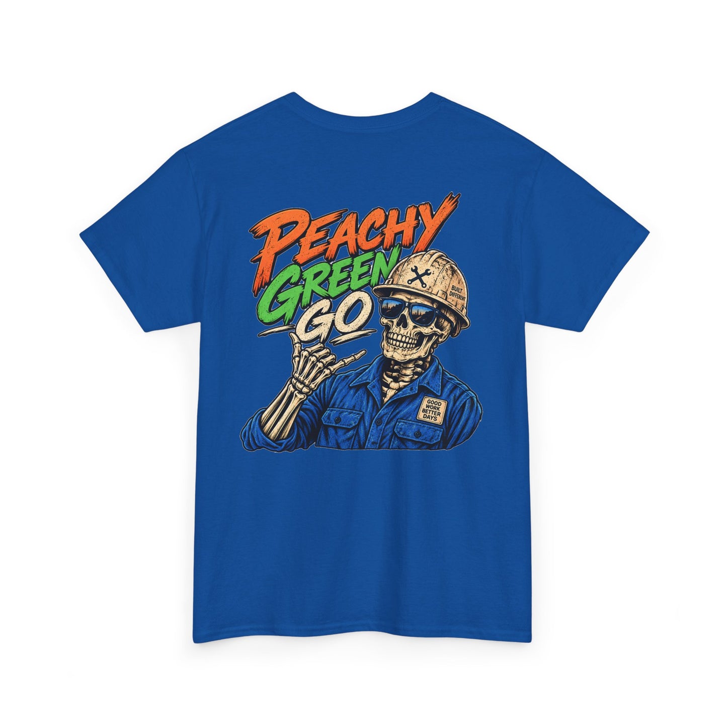 'Peachy Green Go' Skeleton Tee