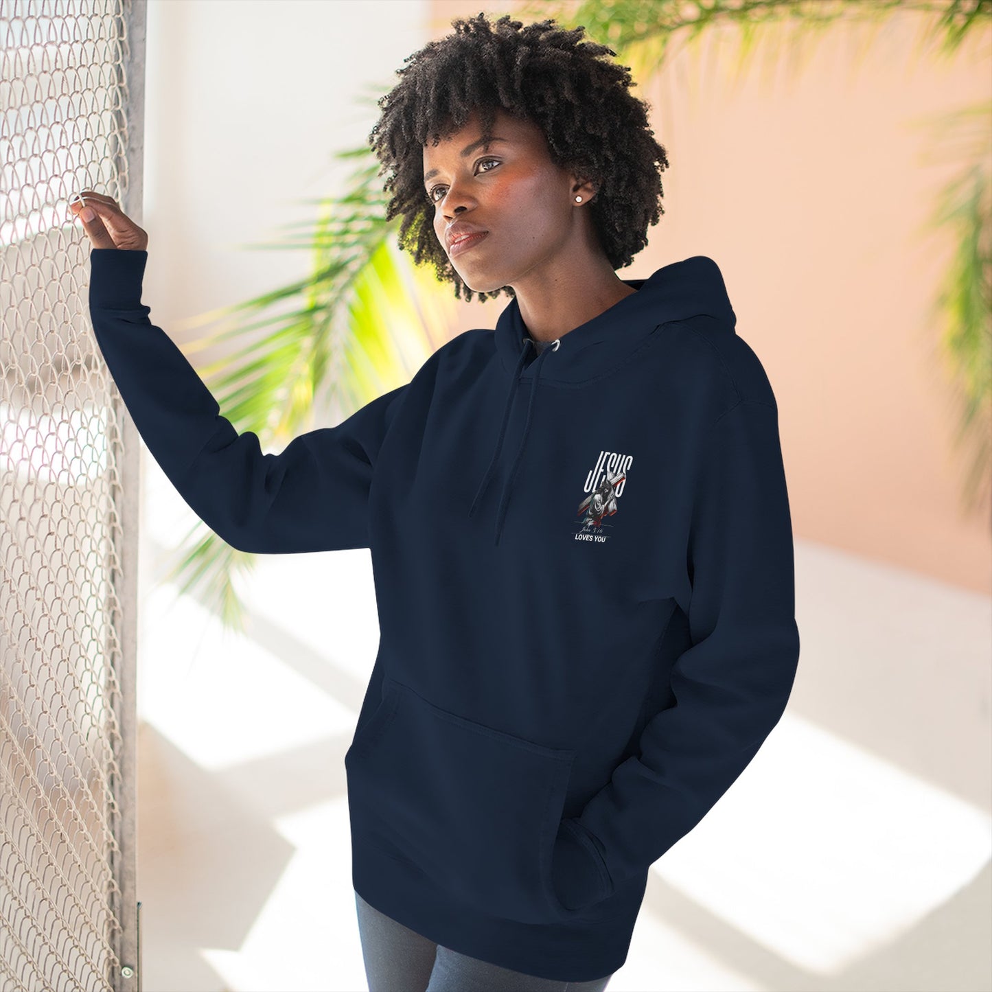 Angel Statue Graphic Hoodie — 'Sanctified, Saved' Vintage Art Streetwear