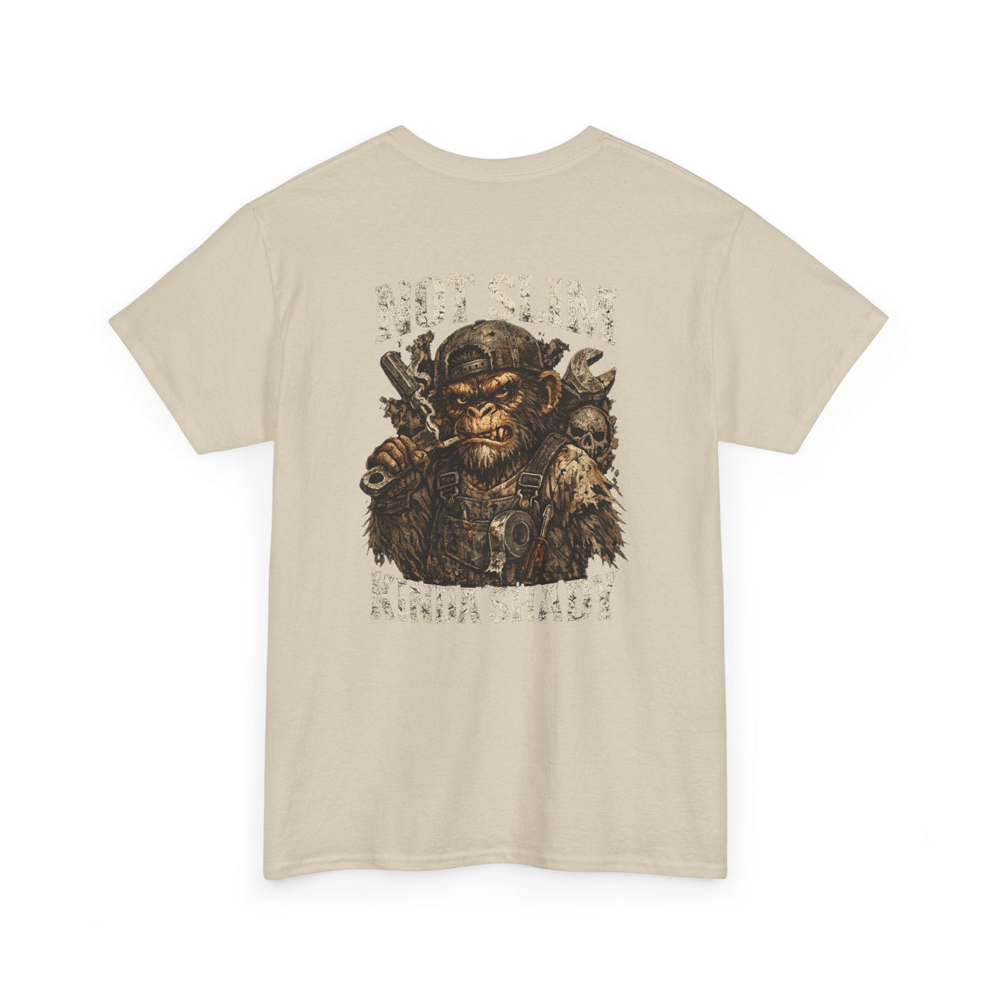 Graphic Tee - "Not Slim Kinda Shady" Vintage Monkey Skull Design