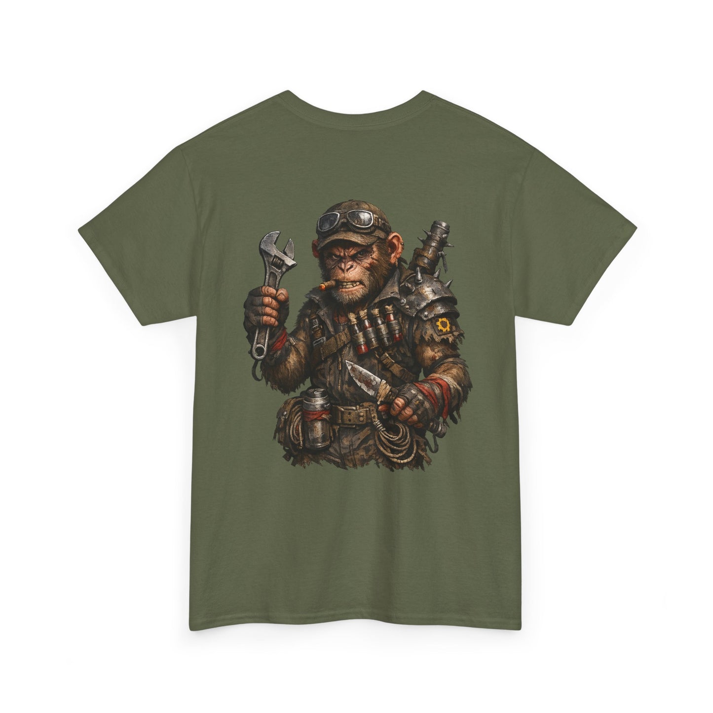 Mechanic Monkey Graphic Tee — Steampunk Toolmaster Backprint