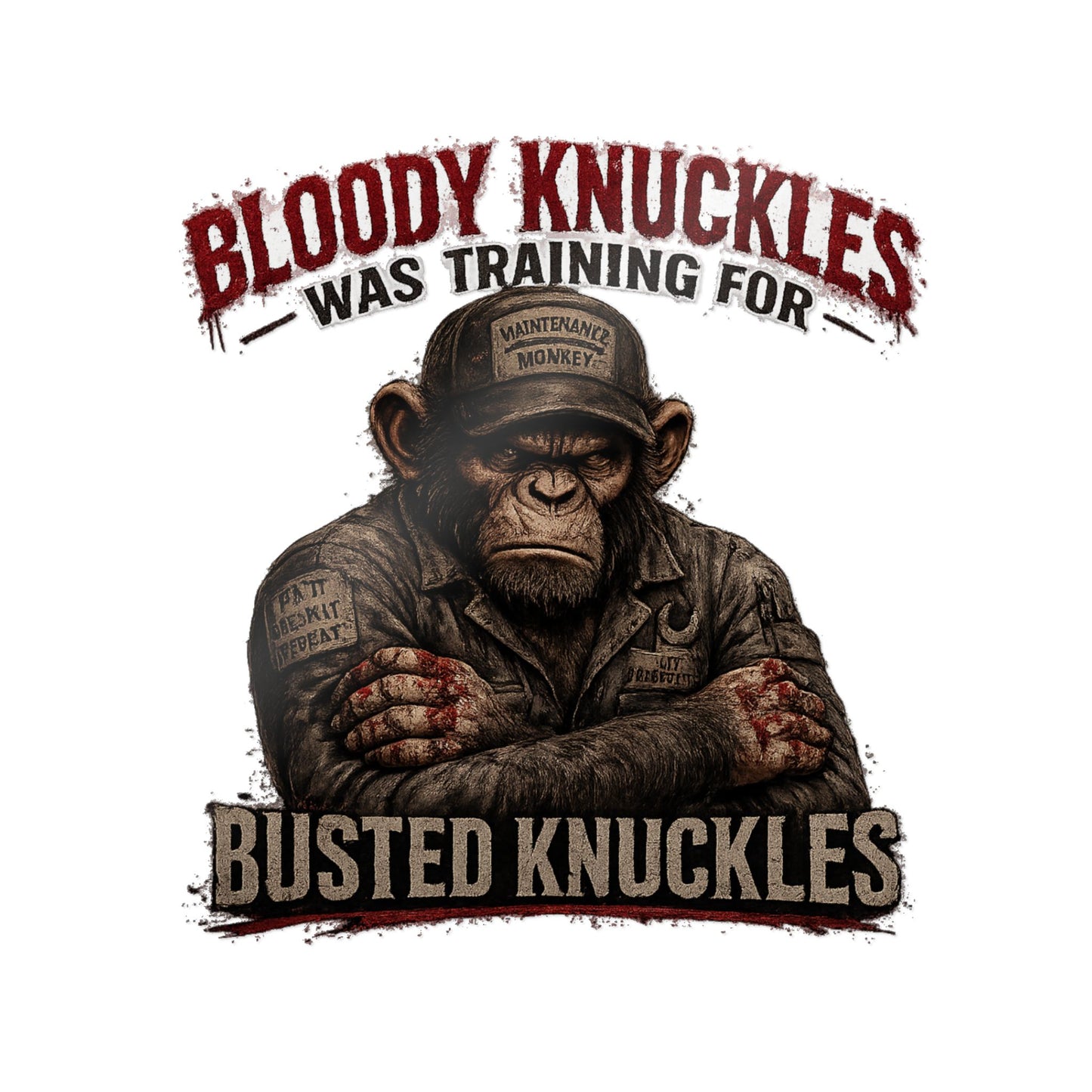 Busted Knuckles Monkey Sticker