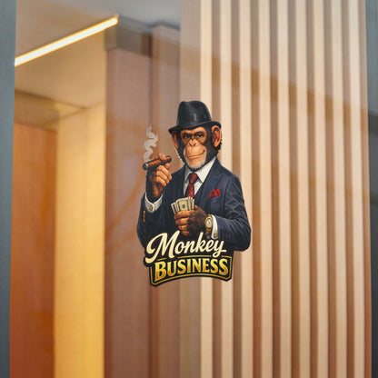 Monkey Business Die-Cut Sticker